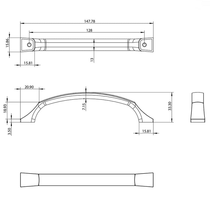 Berenson Cabinet Hardware Epoch Edge Collection 5" Centers Uptown Appeal Pull