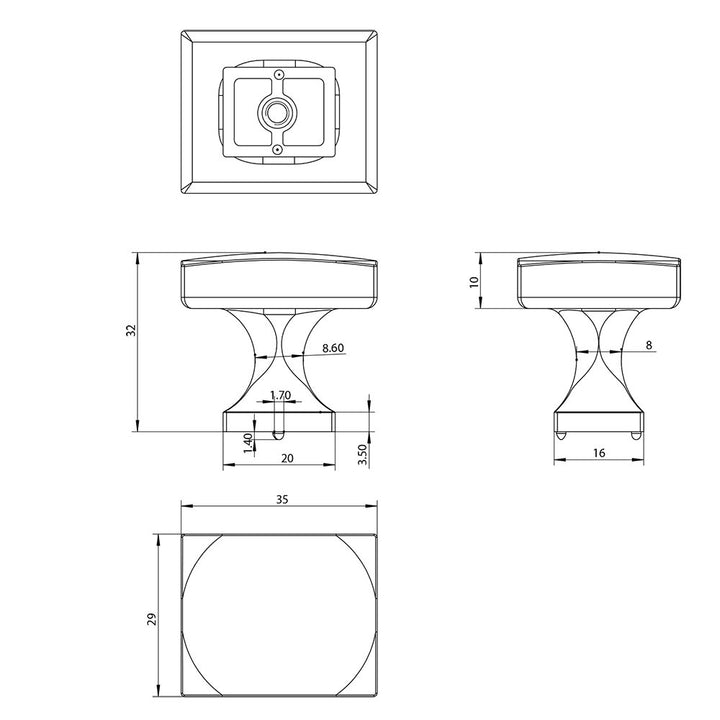 Berenson Cabinet Hardware Epoch Edge Collection 1 3/8" Long Uptown Appeal Knob