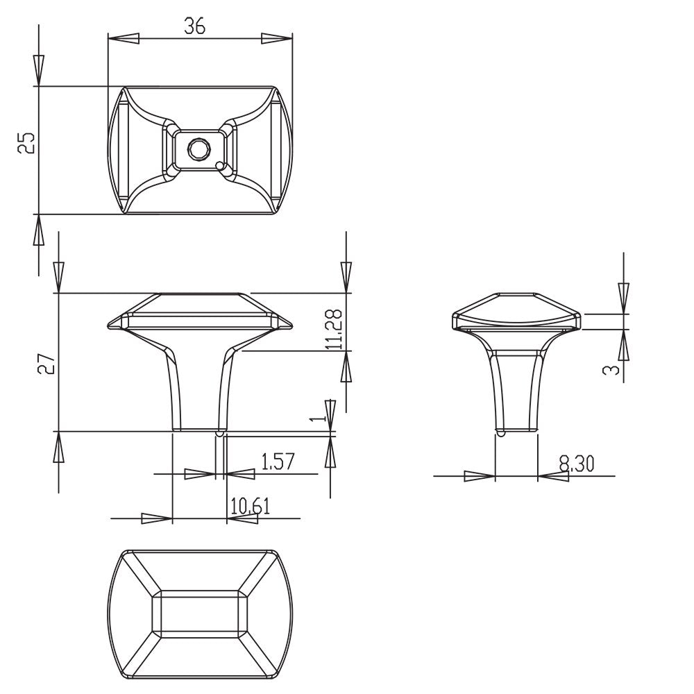 Berenson Cabinet Hardware Laura Collection 1 7/16" Long Uptown Appeal Knob