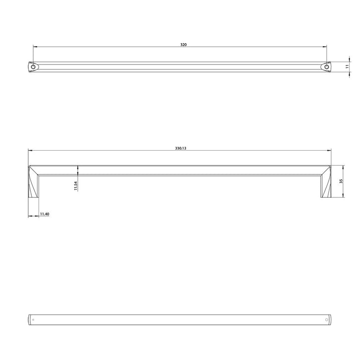 Berenson Cabinet Hardware Metro Collection 12 5/8" Centers Uptown Appeal Pull