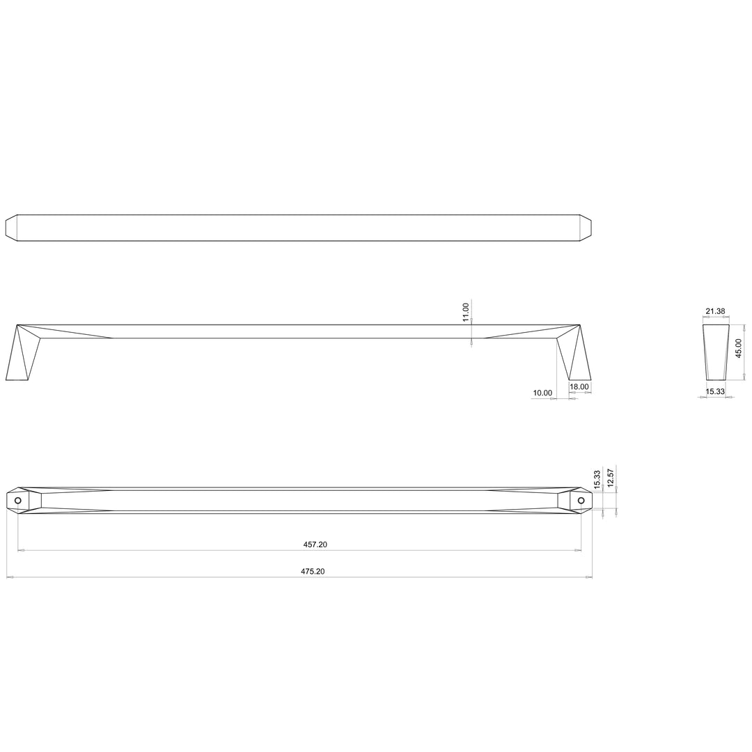 Berenson Cabinet Hardware Swagger Collection 18" Centers Uptown Appeal  Appliance Pull