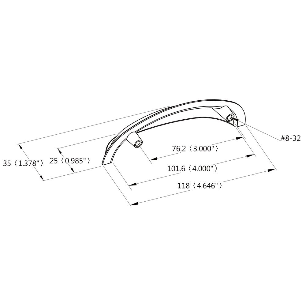 Berenson Cabinet Hardware Designers Group Ten 3 inch CC Polished Nickel American Classics Cup Pull