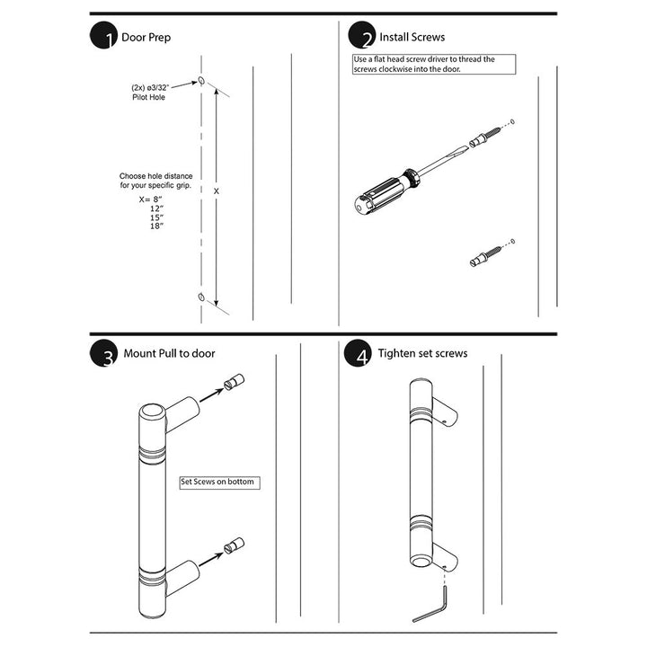 Baden Collection 8" Centers Baden Concealed Surface Mount Door Pull  by Emtek