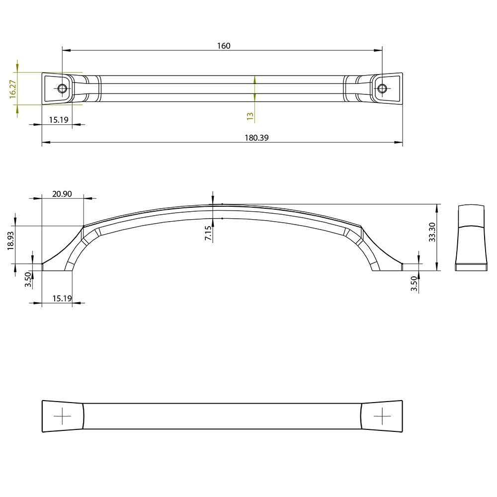 Berenson Cabinet Hardware Epoch Edge Collection 6 5/16" Centers Uptown Appeal Pull