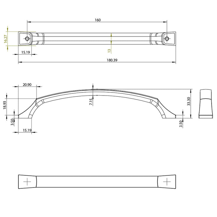 Berenson Cabinet Hardware Epoch Edge Collection 6 5/16" Centers Uptown Appeal Pull