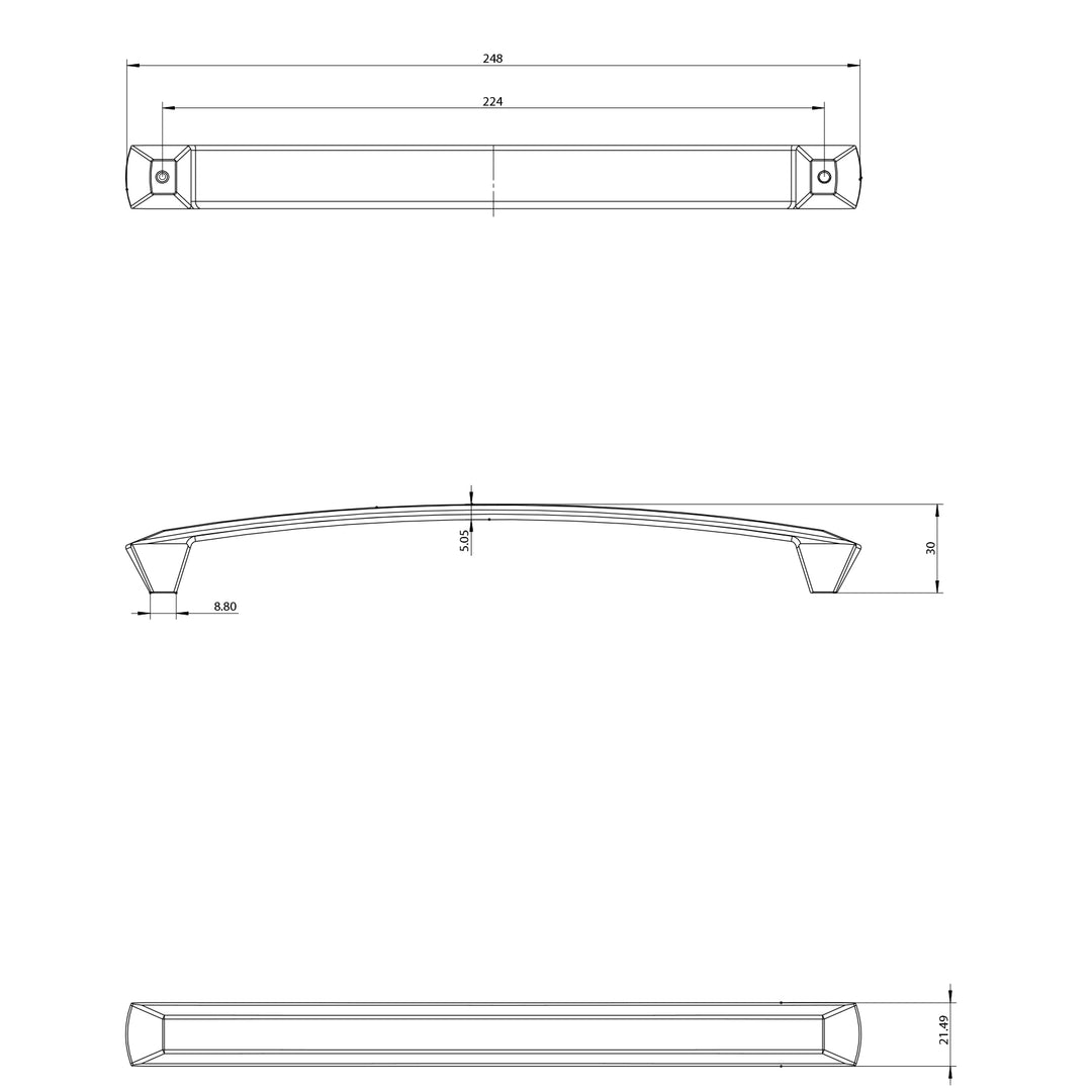 Berenson Cabinet Hardware Laura Collection 8 13/16" Centers Uptown Appeal Pull