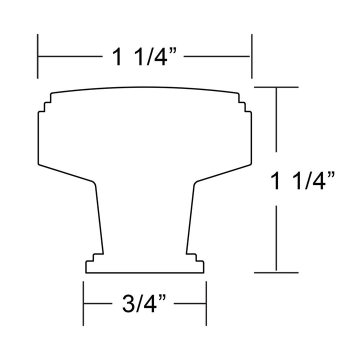 Art Deco Collection 1 1/4" Diameter Newport Knob  by Emtek