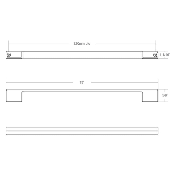 Berenson Cabinet Hardware Skyline Collection 12 5/8" Centers Uptown Appeal Pull