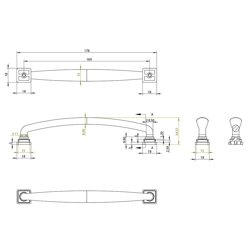 Berenson Cabinet Hardware Tailored Traditional Collection 6 5/16" Centers Timeless Charm Pull