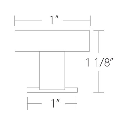 Mid Century Modern Collection 1" Diameter Cadet Knob  by Emtek