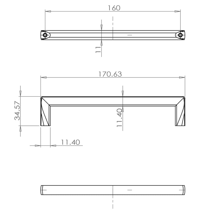 Berenson Cabinet Hardware Metro Collection 6 5/16" Centers Uptown Appeal Pull