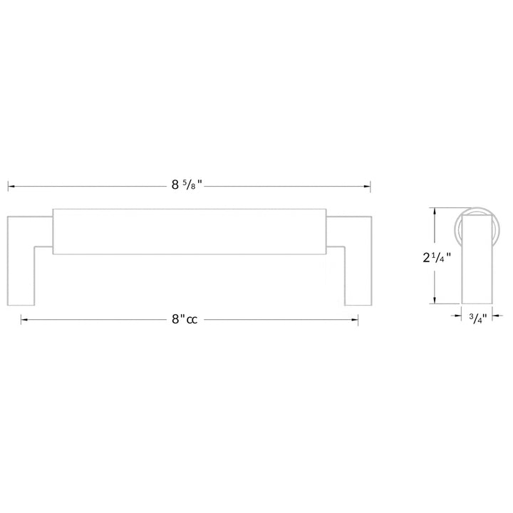 Hercules Knurled Door Pull 8" Centers Knurled Hercules Door Pull  by Emtek