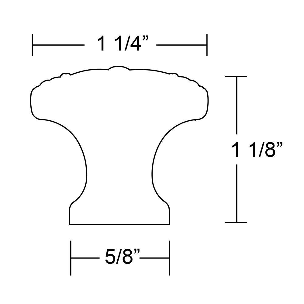 Ribbon & Reed Collection 1 3/4" Diameter Ribbon & Reed Knob  by Emtek