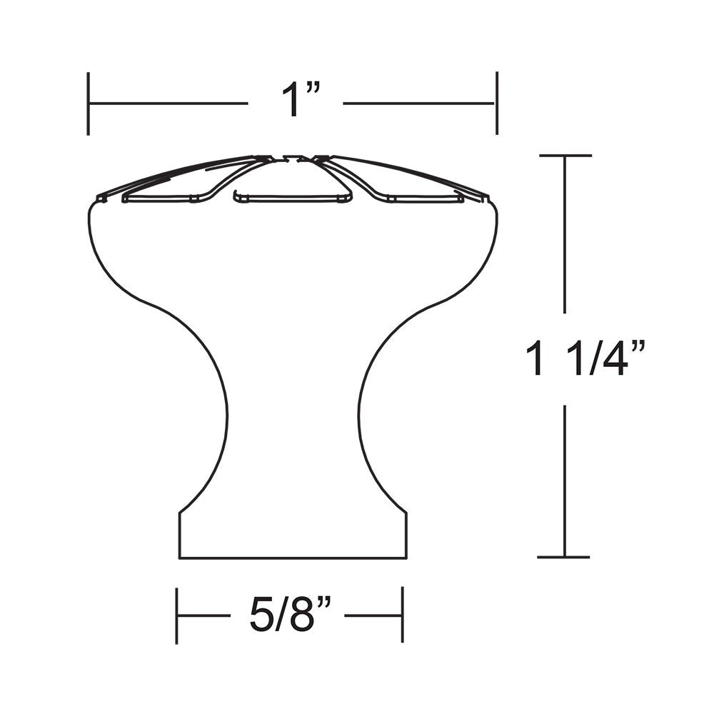 Wrought Steel Collection 1" Diameter Petal Knob  by Emtek