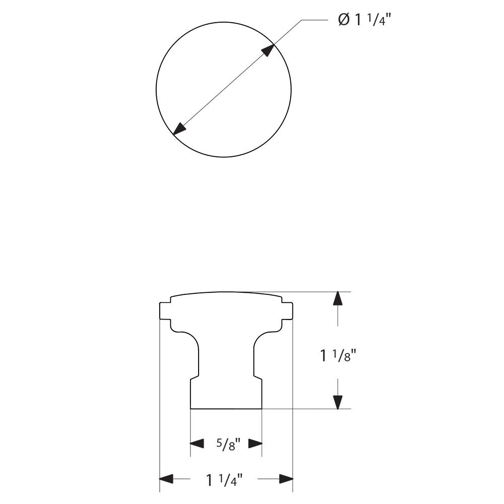 Industrial Modern Hardware Collection 1 1/4" Diameter Haydon Knob  by Emtek