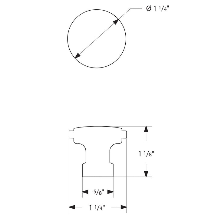Industrial Modern Hardware Collection 1 1/4" Diameter Haydon Knob  by Emtek