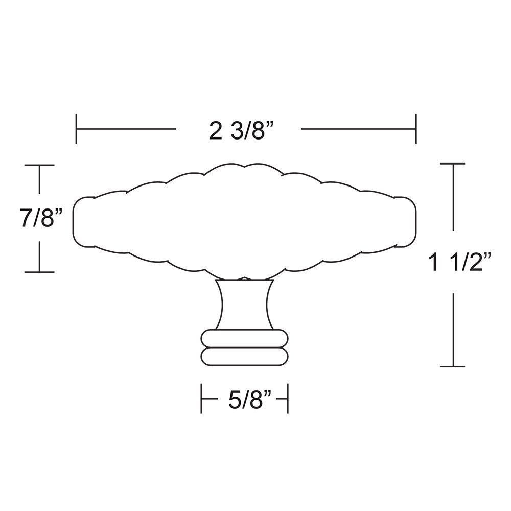 Wrought Steel Collection 2 3/8" Long Bastogne Knob by Emtek