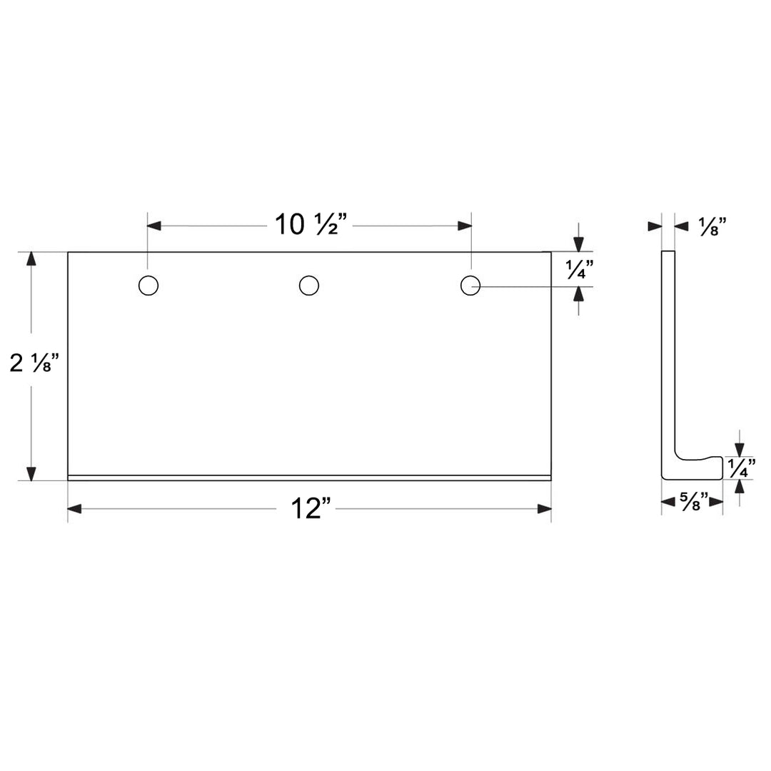 Rustic Modern Cabinet Hardware Collection 12" Long Edge Pull  by Emtek