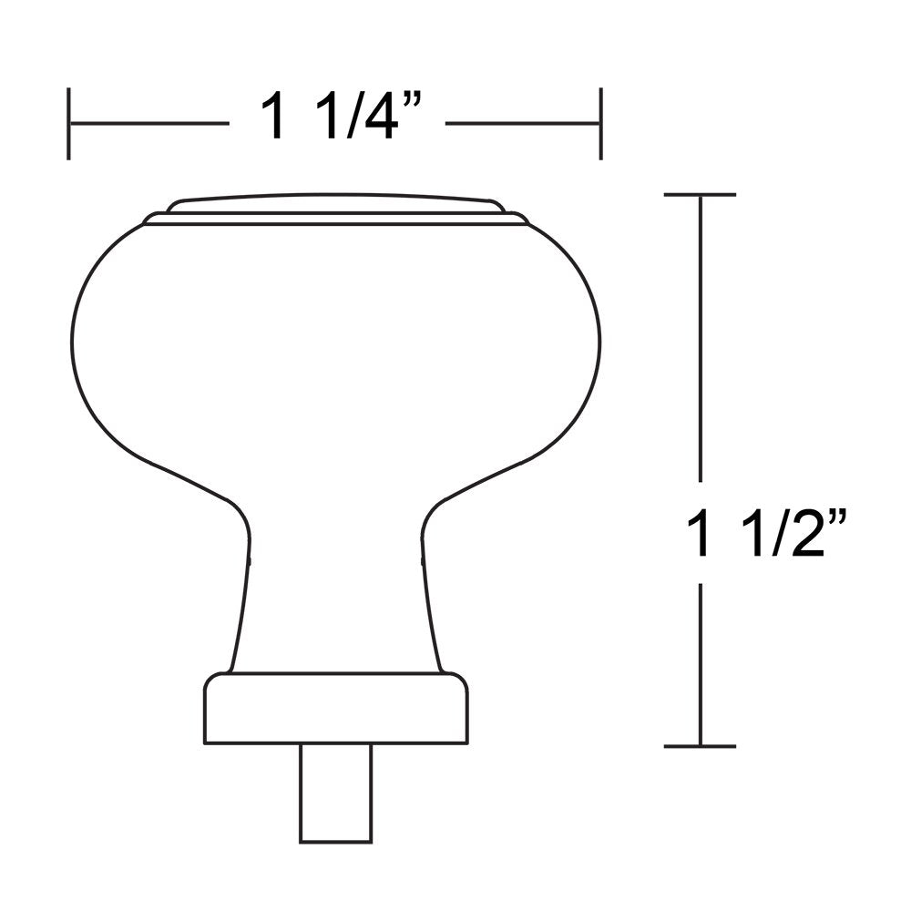 1 1/4" Diameter Georgetown Knob  by Emtek-CRYSTAL