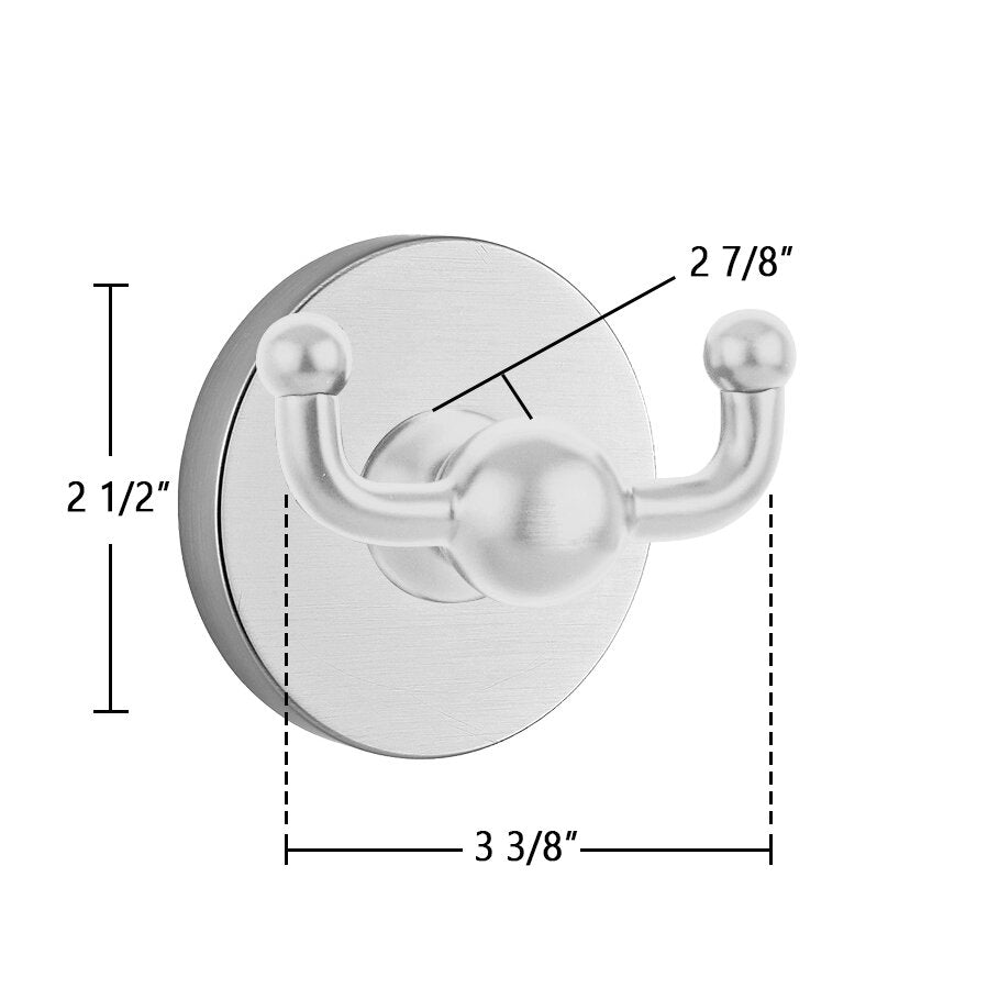 Traditional Brass Collection Regular Disk Double Hook by Emtek