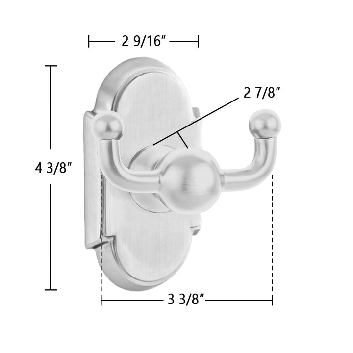 Traditional Brass Collection Arched Double Hook by Emtek