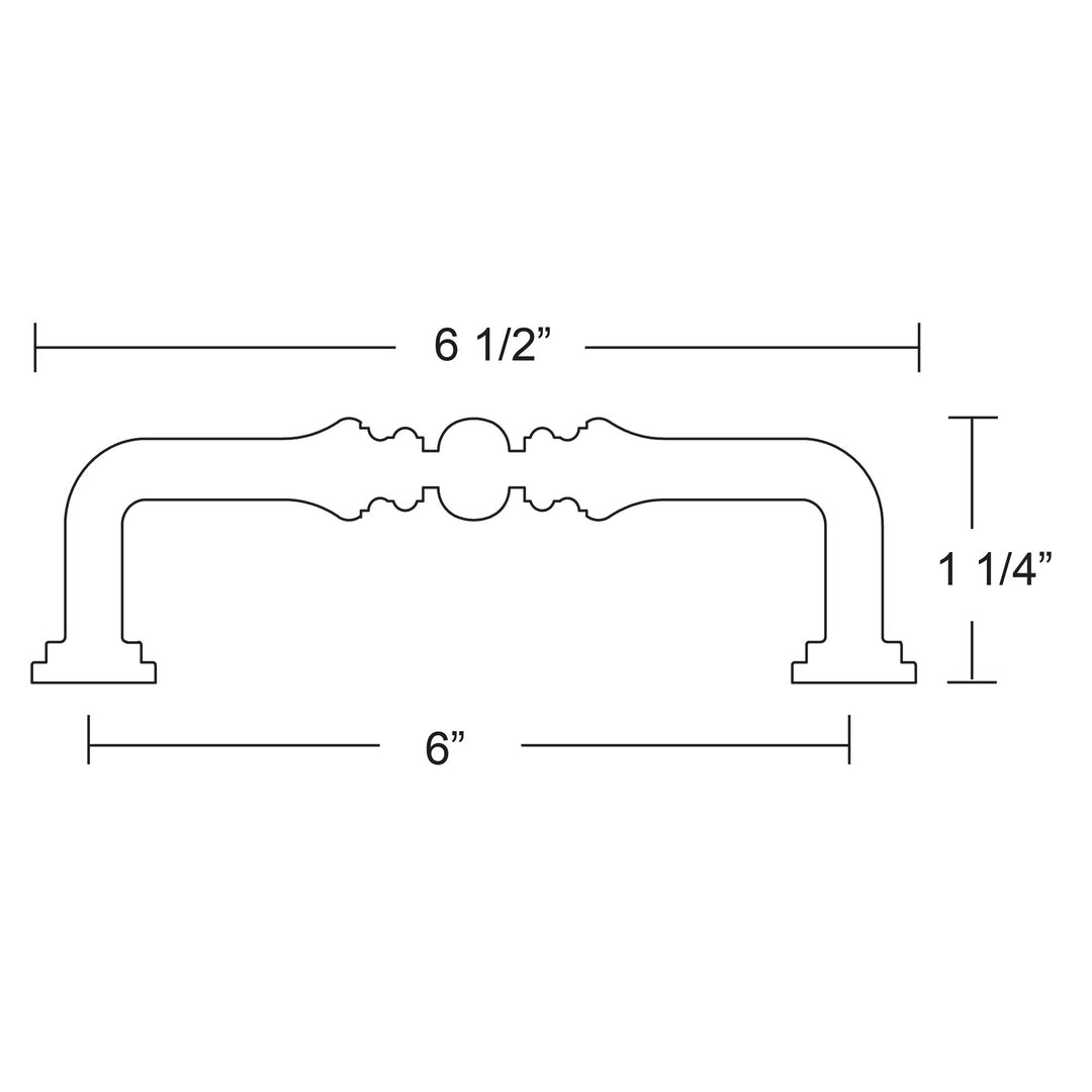 Traditional Collection 6" Centers Spindle Pull  by Emtek