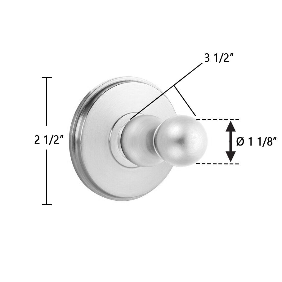 Traditional Brass Collection Single Hook with Watford Rosette  by Emtek