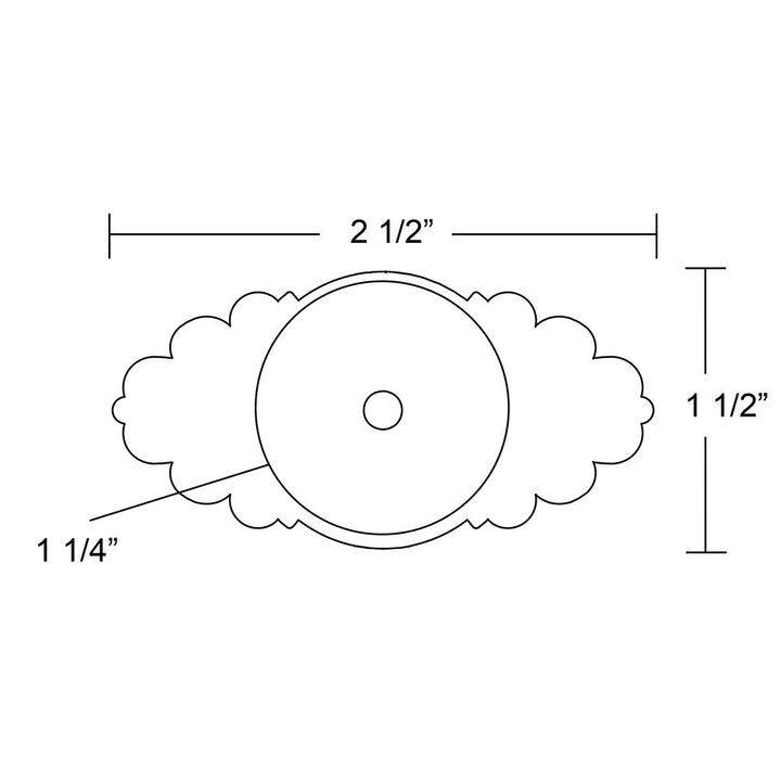 Ribbon & Reed Collection 2 1/2" Diameter Ribbon & Reed Backplate for Knob  by Emtek