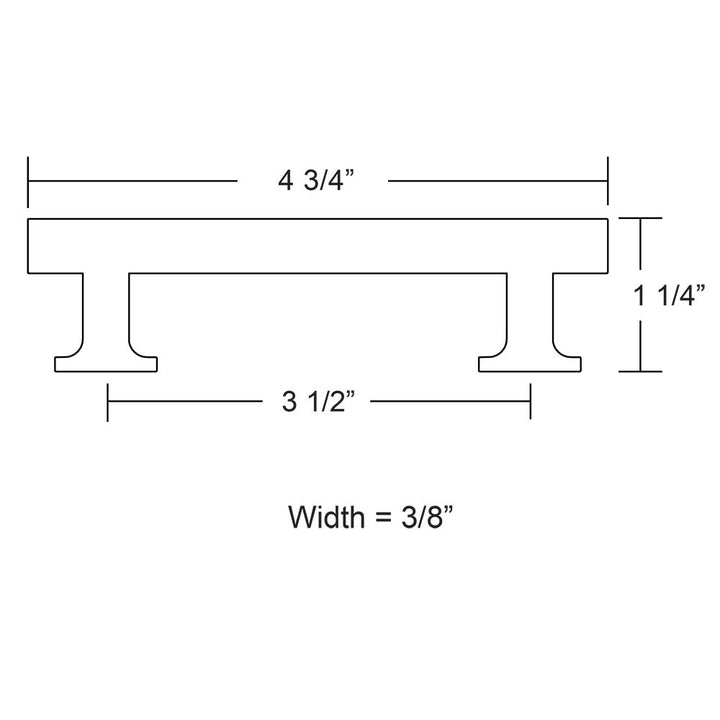 Urban Modern Collection 3- 1/2" Centers Freestone Pull by Emtek