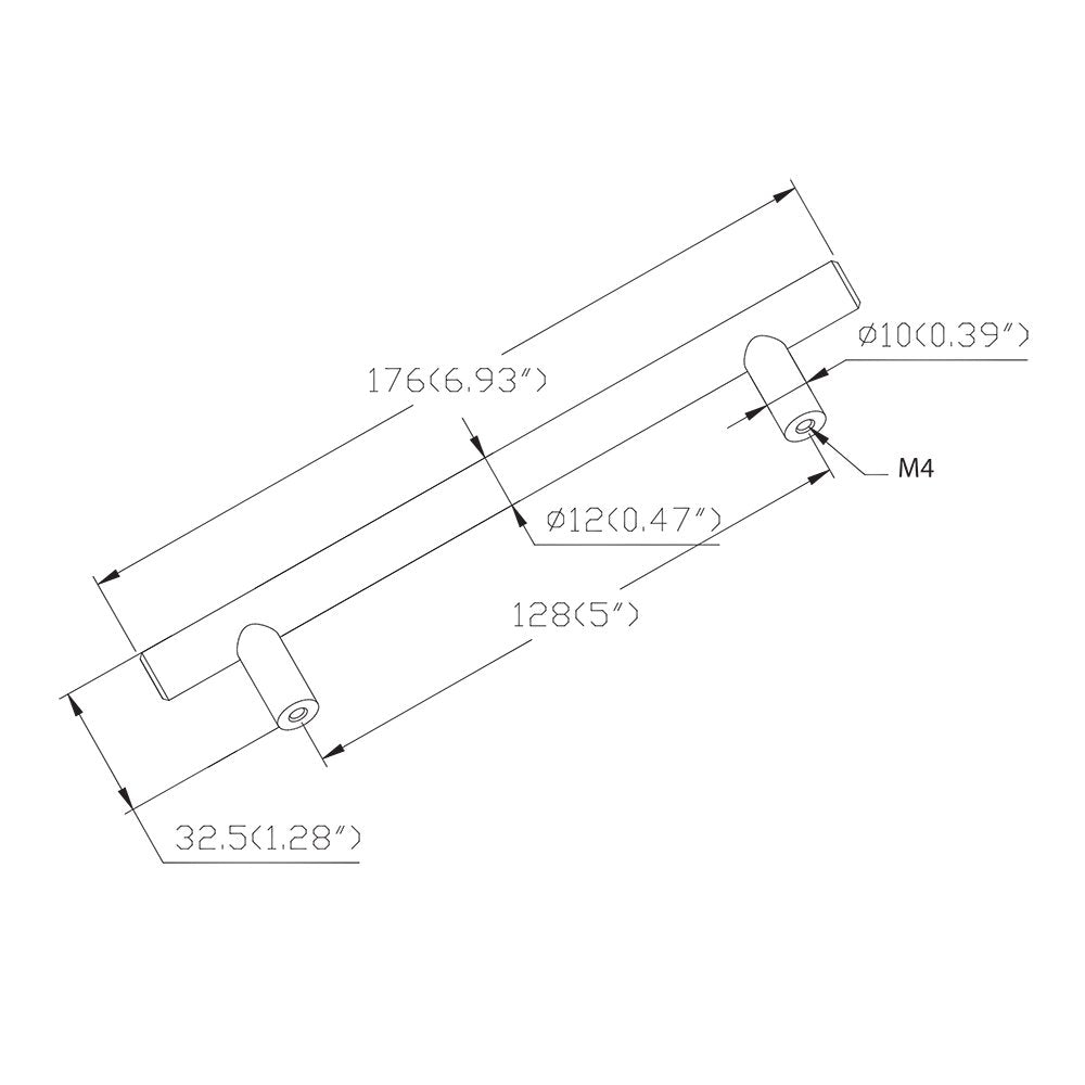 Berenson Cabinet Hardware Stainless Steel Collection 5" Centers Uptown Appeal Pull in Stainless Steel