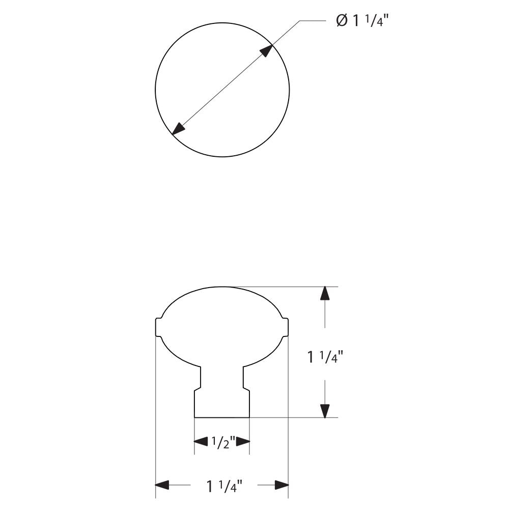 Industrial Modern Hardware Collection 1 1/4" Diameter Brandt Knob by Emtek