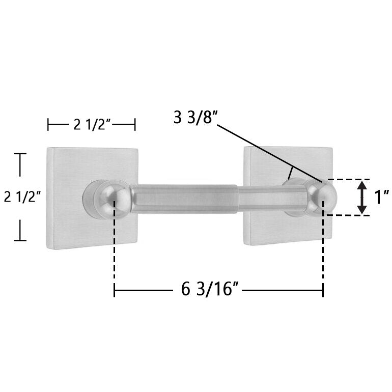 Stainless Steel Collection Stainless Steel Square Spring Rod Tissue Holder in Brushed Stainless Steel