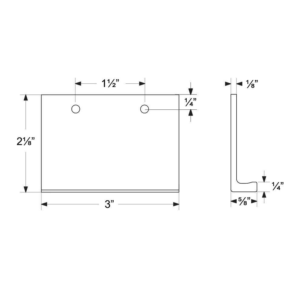 Rustic Modern Cabinet Hardware Collection 3" Long Edge Pull in Flat Black Bronze by Emtek