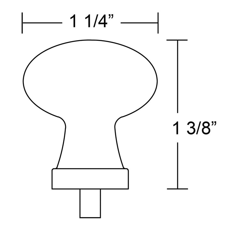 1 1/4" Diameter Hampton Knob by Emtek -CRYSTAL