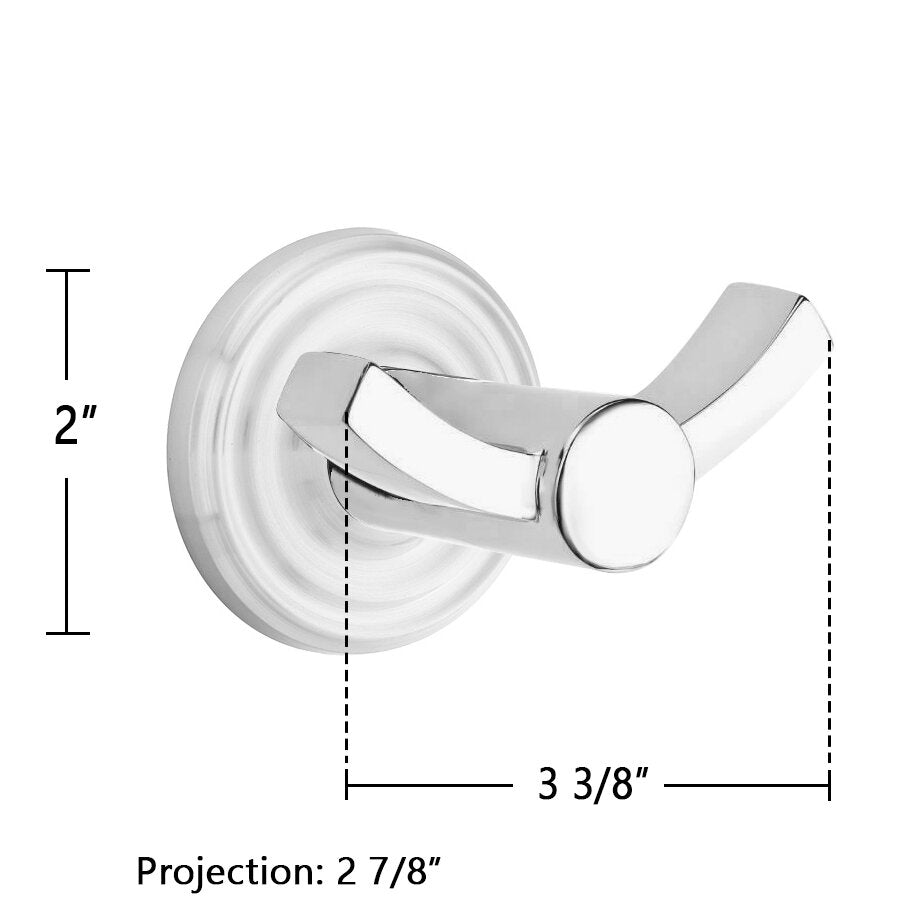 Modern Brass Collection Small Regular Double Hook by Emtek