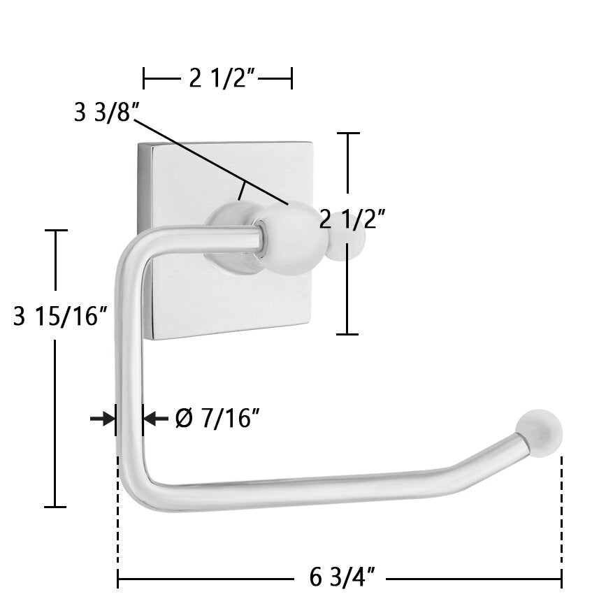 Traditional Brass Collection Square Bar Style Tissue Holder  by Emtek