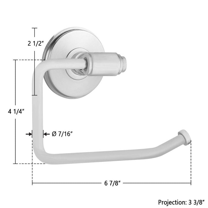 Transitional Brass Collection Toilet Paper Holder with Watford Rosette in Lifetime Polished Nickel by Emtek