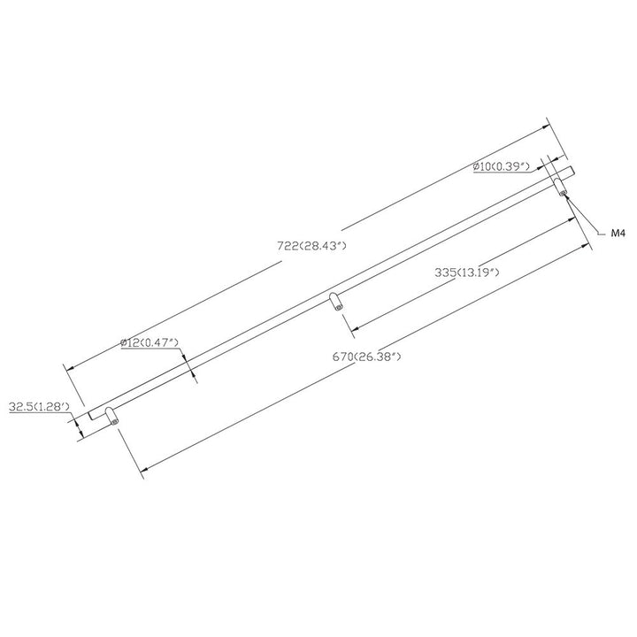 Berenson Cabinet Hardware Stainless Steel Collection 26 7/16" Centers Uptown Appeal Pull in Stainless Steel