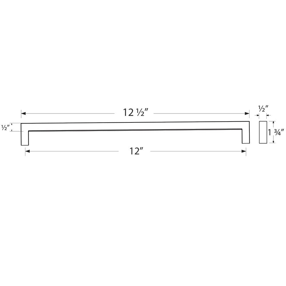 Modern Cabinet Hardware Collection 12" Centers Warwick Appliance/Oversized Pulll by Emtek