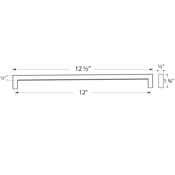 Modern Cabinet Hardware Collection 12" Centers Warwick Appliance/Oversized Pulll by Emtek