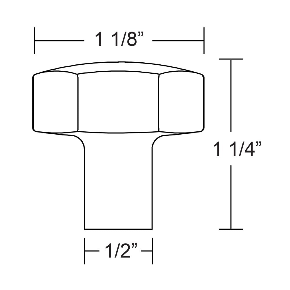 Urban Modern Collection 1 1/8" Diameter Mod Hex Knob by Emtek