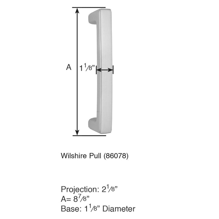 Wilshire Door Pull 8" Centers Wilshire Concealed Surface Mount Door Pull  by Emtek