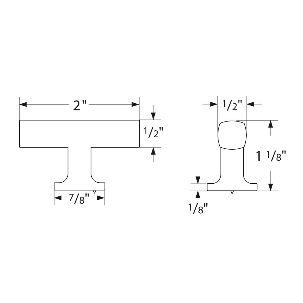 Urban Modern Collection 2" Long Freestone T-Knob  by Emtek