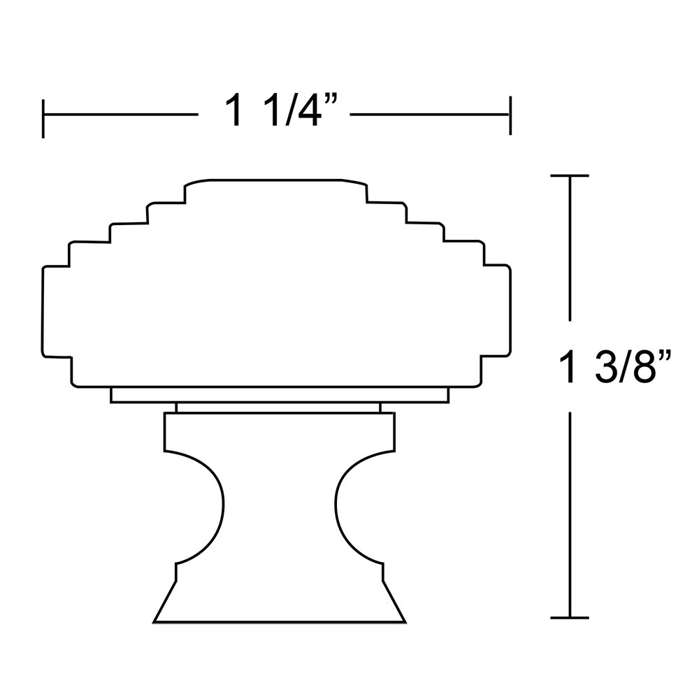 1 1/4" Diameter Deco Knob  by Emtek -Crystal