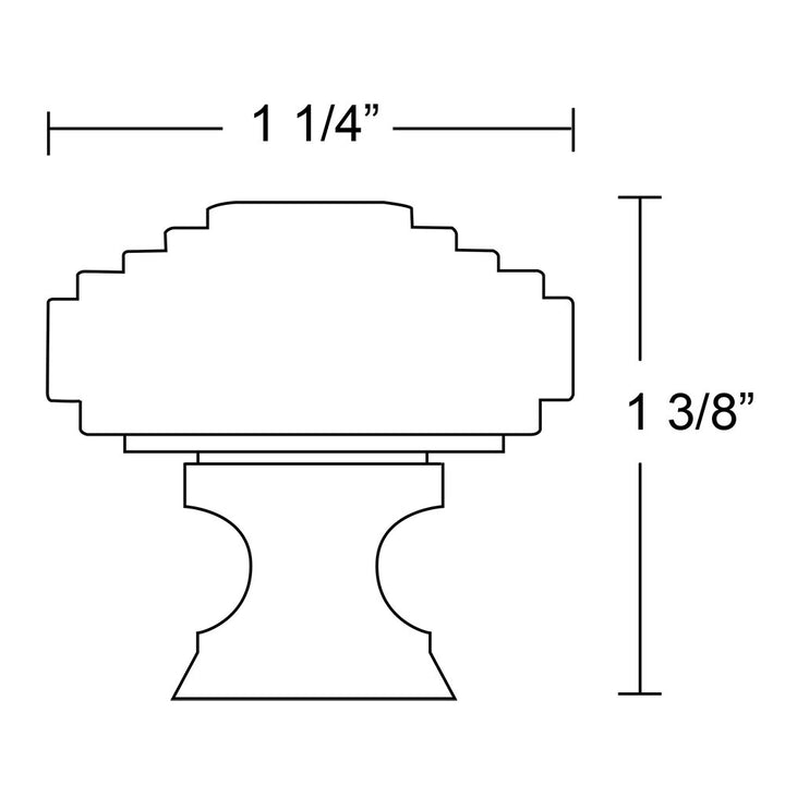 1 1/4" Diameter Deco Knob  by Emtek -Crystal