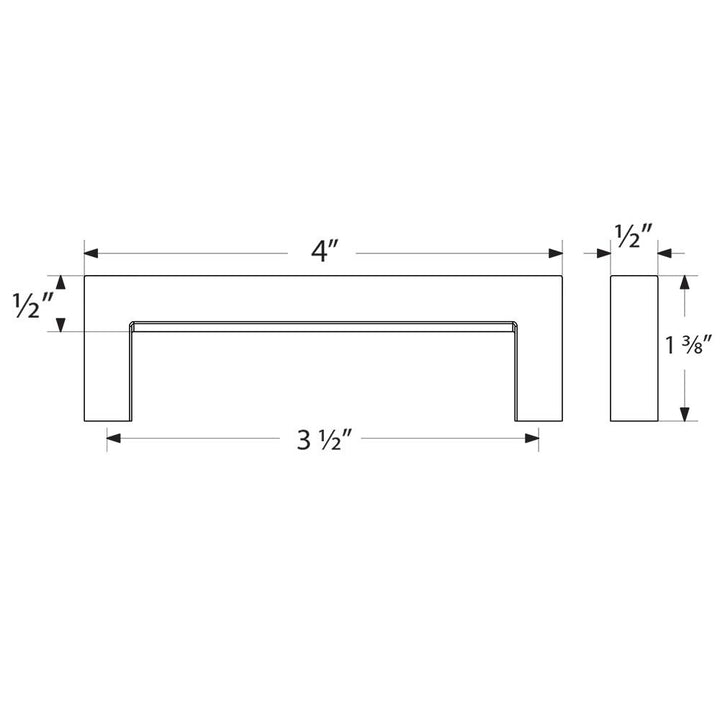 Rustic Modern Cabinet Hardware Collection 3-1/2" Centers Handle  by Emtek