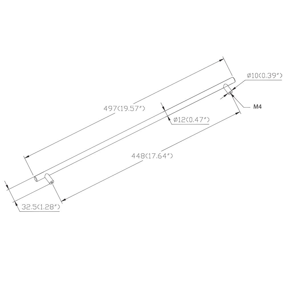 Berenson Cabinet Hardware Stainless Steel Collection 17 5/8" Centers Uptown Appeal Pull in Stainless Steel