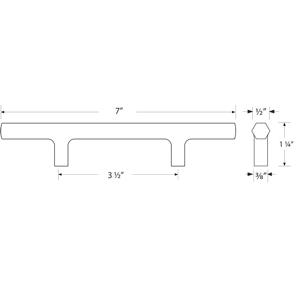 Urban Modern Collection 3 1/2" Centers Mod Hex Extended Pull  by Emtek