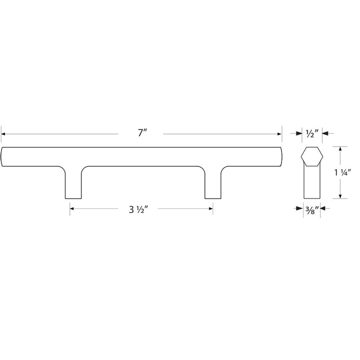 Urban Modern Collection 3 1/2" Centers Mod Hex Extended Pull  by Emtek