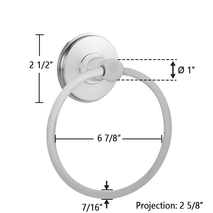Traditional Brass Collection Towel Ring with Watford Rosette by Emtek